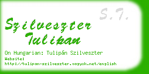 szilveszter tulipan business card